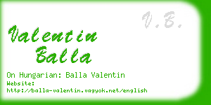 valentin balla business card